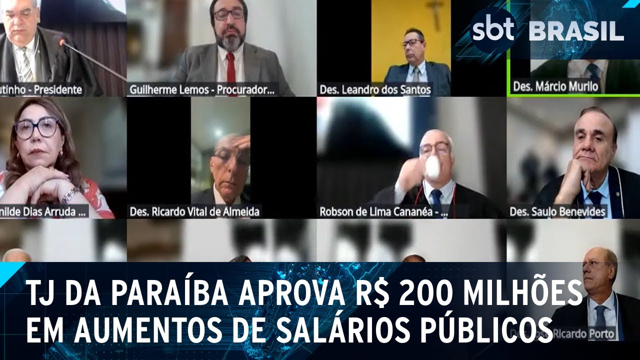 TJ da Paraíba aprova aumento salarial para juízes e desembargadores | SBT Brasil (07/03/2025)