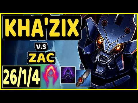 KEIO (KHA'ZIX) vs ZAC - 26/1/4 KDA JUNGLE CHALLENGER GAMEPLAY - BR