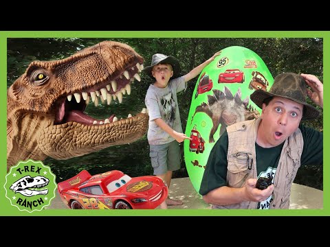 Giant Dinosaur Egg With Toys! +35 Minutes of T-Rex Ranch Videos For Kids!