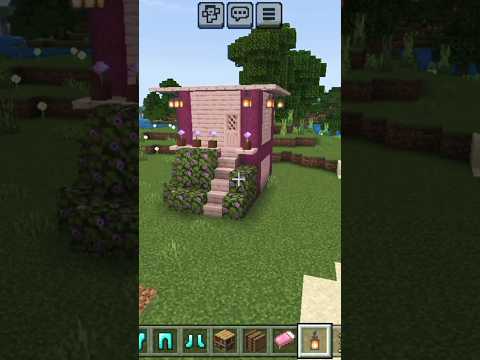 "INSANE Minecraft Pink House Build! 😱🏠" #Minecraft #Shorts