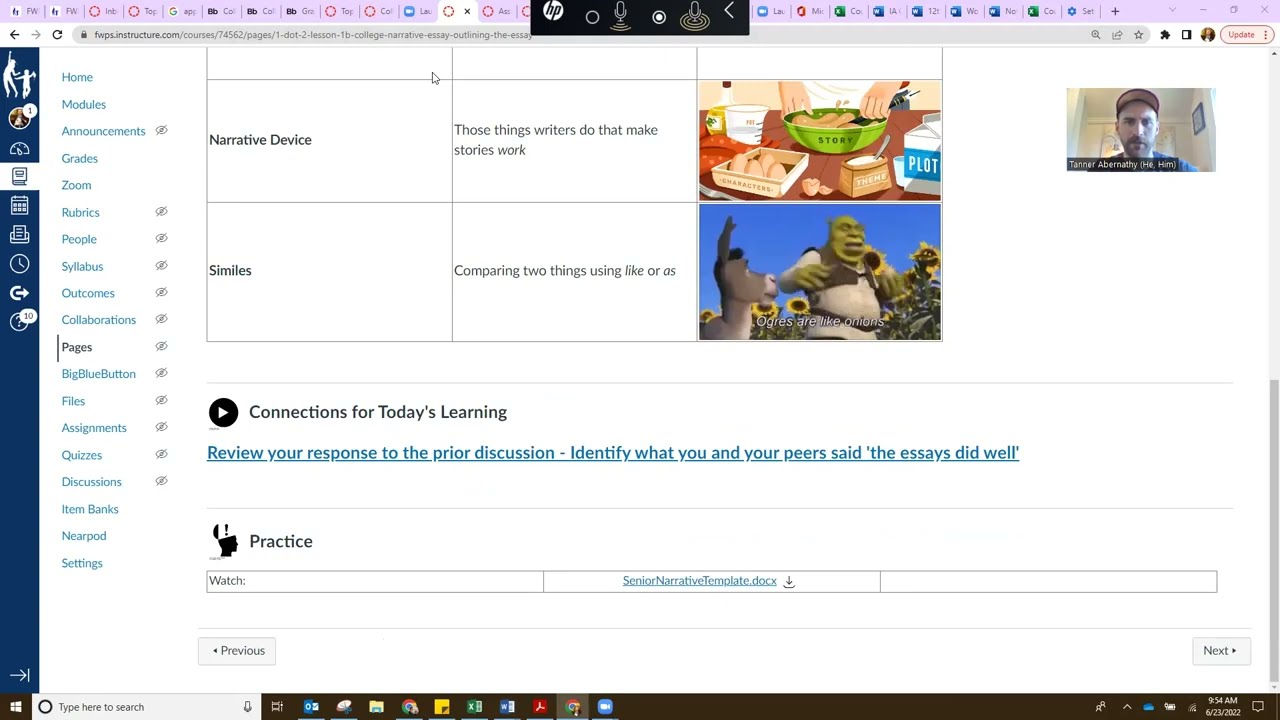 iA Module 1 - SA1 - College Narrative Essay Instructions