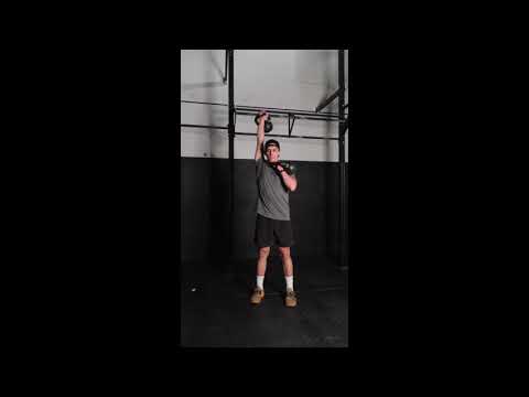Kettlebell Alternating Single-Arm Press