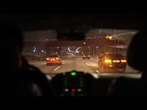 ASMR Highway Driving at Night (No Talking, No Music) - Round Trip from Seoul to Goseong, Korea