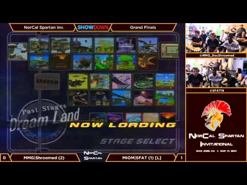 NorCal Spartan Invitational 2014 - Grand Finals - MMG|Shroomed (Sheik, Marth) vs MIOM|SFAT (Fox)
