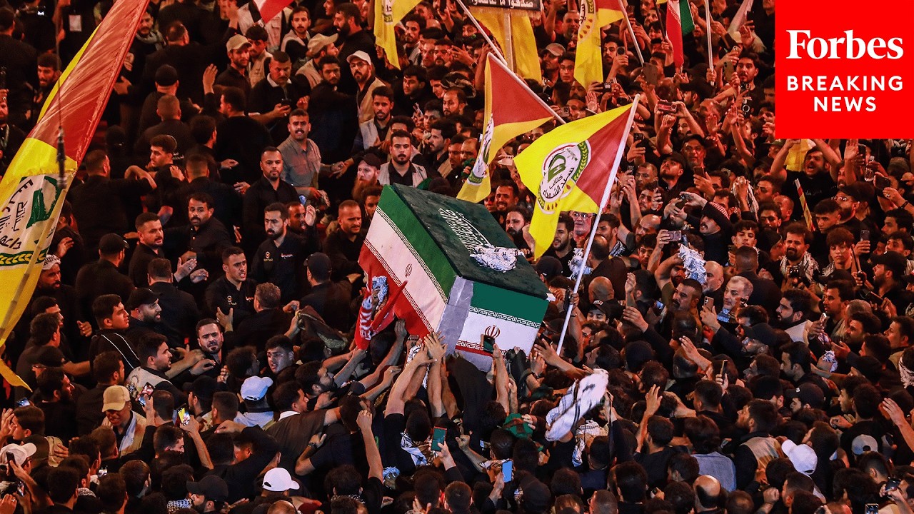 Video | Crowds Gather In Karbala, Iraq For Iran's Supreme Leader Ayatollah Ali Khamenei's Funeral Procession