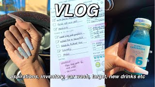 vlog: aspirations, inventory, car wash, new drinks, target, etc. | Curlyhead Jas