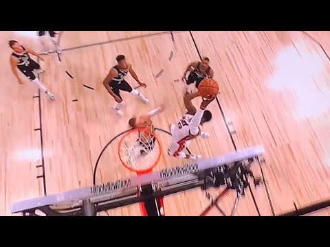 Bam Adebayo Dunks on Donte DiVincenzo (Bucks vs Heat 2020 NBA Playoffs)