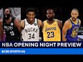 Former NBA Champ Previews Opening Night: Nets vs Bucks & Warriors vs Lakers | CBS Sports HQ