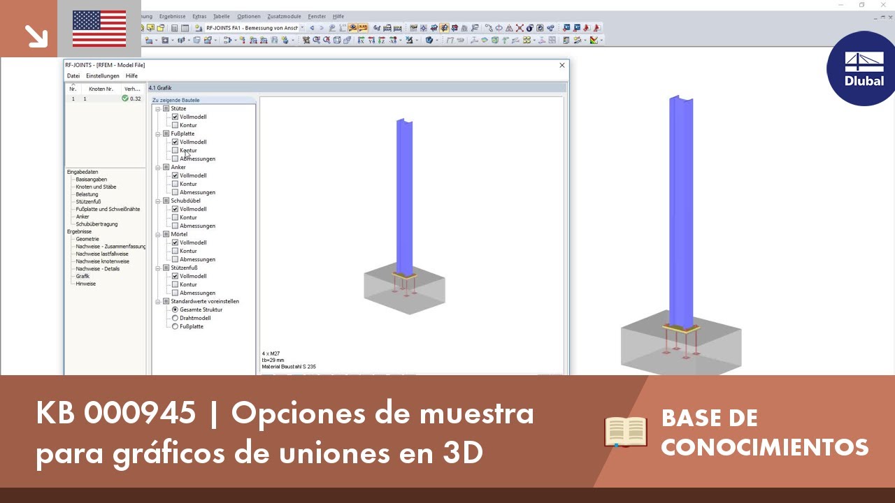 KB 000945 | Opciones de muestra para gráficos de uniones en 3D