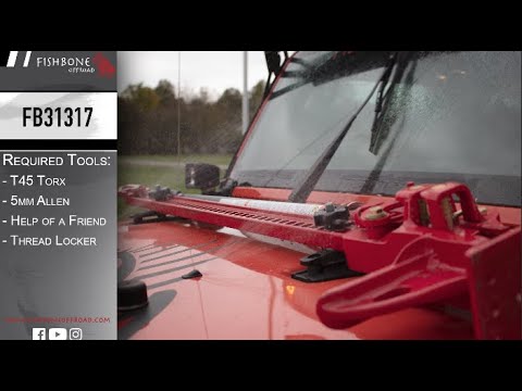 FB31317 JK/JL/JT Hood Mounted Hi-Lift Jack Mount Installation Guide