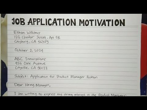 How To Write A Job Application Motivation Letter Step by Step Guide | Writing Practices