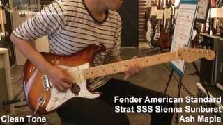 Video thumbnail for Fender American Standard Strat SSS Sienna Sunburst Ash Maple Demo by Music force by Music Force Official