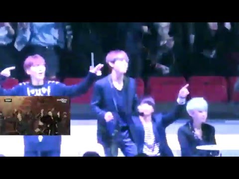 BTS & TTS ft Exo Reaction to Bigbang [MAMA] 2015 Fancams Part 1