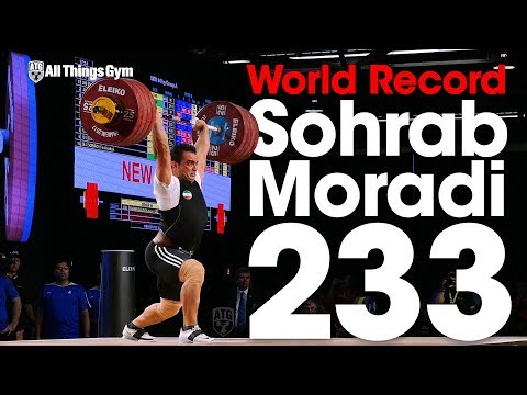 Sohrab Moradi (94kg, Iran 🇮🇷) 233kg Clean & Jerk World Record 2017 World Weightlifting Championships