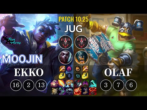 RNW Moojin Ekko vs Olaf Jungle - KR Patch 10.25