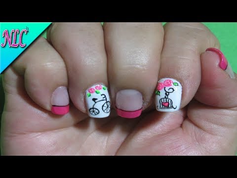 DECORACIÓN DE UÑAS ENAMORADOS – COMO HACER ROSAS EN LAS UÑAS -FRENCH NAIL ART – NLC