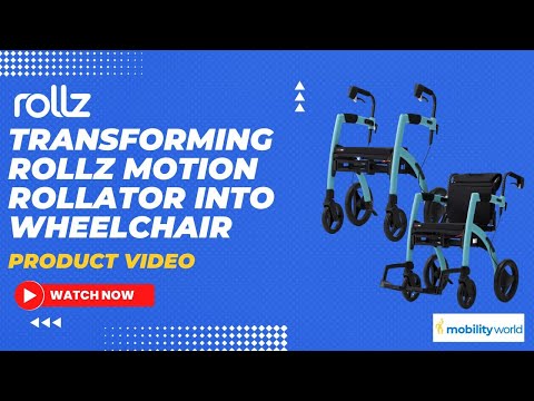 Mobility World Ltd UK - Transforming Rollz Motion rollator into wheelchair