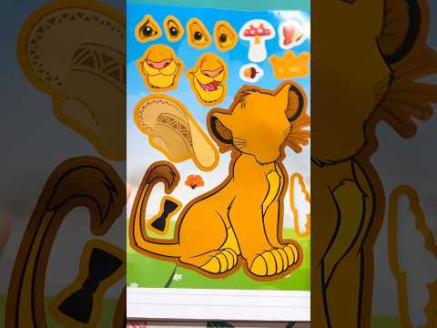 Disney THE LION KING Movie DIY Make a Face Stickers Activity with Simba 🦁