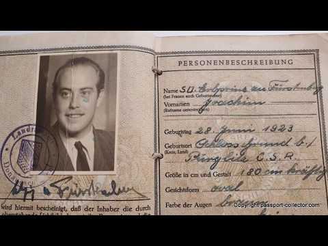 Vintage Passport Collector: Prince Zu Fuerstenberg Passport, Germany 1951
