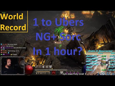 WR! 1 to Uber NG+ Sorc Speedrun! - Diablo 2 Resurrected