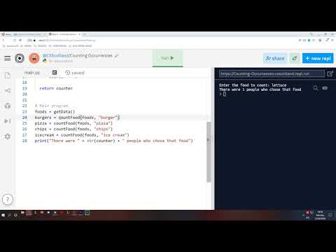 SDD Higher Lesson 16 - Count Occurrences