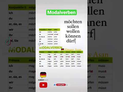 Modalverben können, dürfen, möchten, wollen, sollen, müssen #deutsch #german #almanya #almany #daf