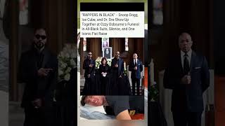 Rappers in Black: Snoop Dogg, Ice Cube &amp; Dre Pay Tribute to Ozzy at Funeral 🔥✊#rapper #ozzyosbourne