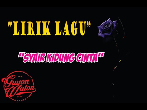 Guyon waton syair kidung cinta quot lirik quot