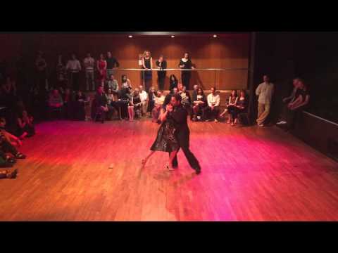  Michelle Marsidi  and  Joachim Dietiker  are  dancing  to  "  Como dos extraños  "  at  Strasbourg Tango Alive Festival  in  2015