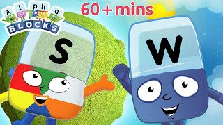 Learning Videos for 5 Year Olds | 60 minutes Learn to Read | @Alphablocks