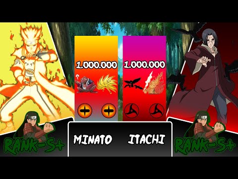 Itachi vs Minato Power level (All Transforms)