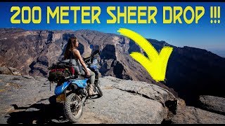 Living life on the edge- Riding next to a 200 meter drop !