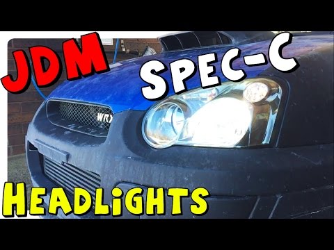 04 - 05 Subaru STi JDM Spec C HID Headlight Swap