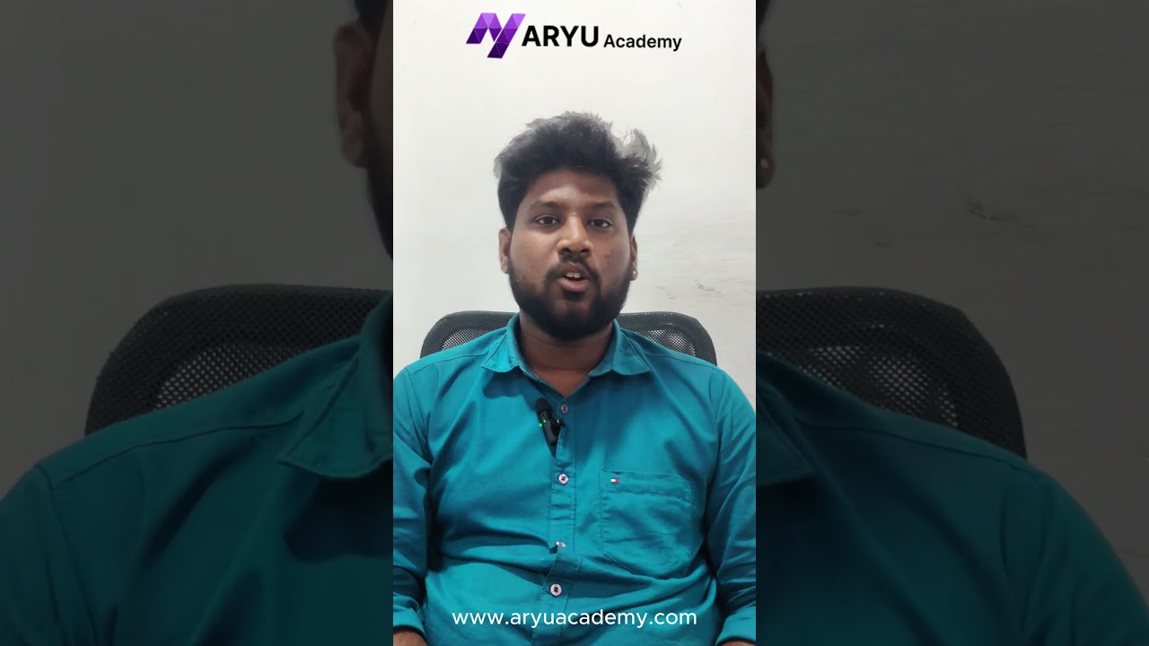 Aryu Academy Chennai student testimonial video 4