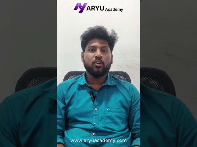 Aryu Academy Chennai student testimonial video 4
