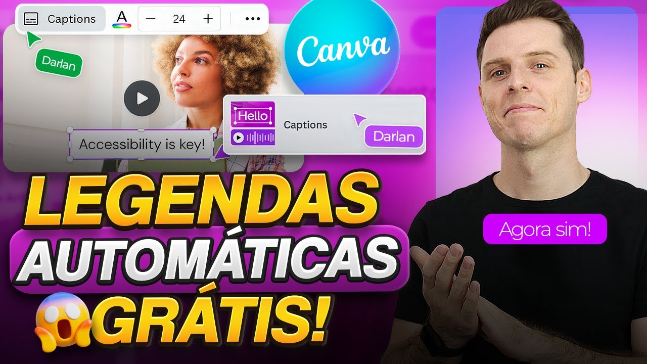 Legendas AUTOMÁTICAS no Canva! Como gerar legendas para seus vídeos!