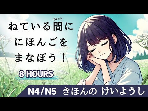 Learn Japanese Adjectives While Sleeping 8Hours|  N4 N5 Full Conjugation Practice