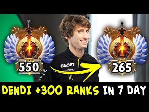 Dendi got +300 Ranks in 7 days — back to practice