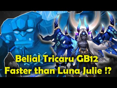 GB12 Belial Tricaru - Faster than Luna Julie Team?! - Summoners War