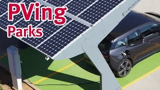 PVing PARKS. Solar canopy for electric vehicle charging systems