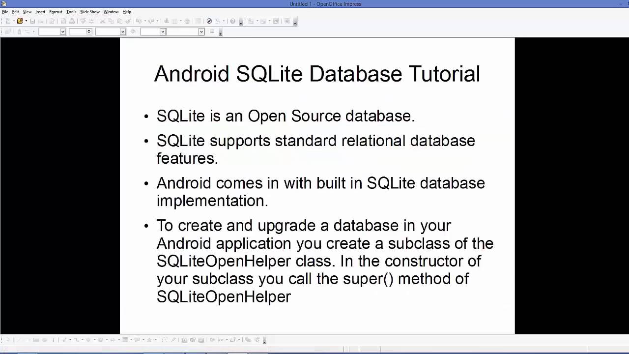 Android SQLite Database Tutorial 1 # Introduction + Creating Database and Tables Part 1   YouTube
