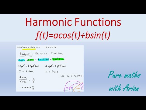 Solving 5cos(t)-12sin(t)=9 Trigonometric Equations Harmonics Function