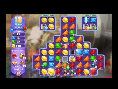 Wonkas World of Candy Level 916 NO BOOSTERS - A S GAMING ✔