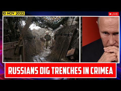 Russians dig trenches in Crimea, near mainland Ukraine