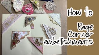 Page Corner Embellishments - How To