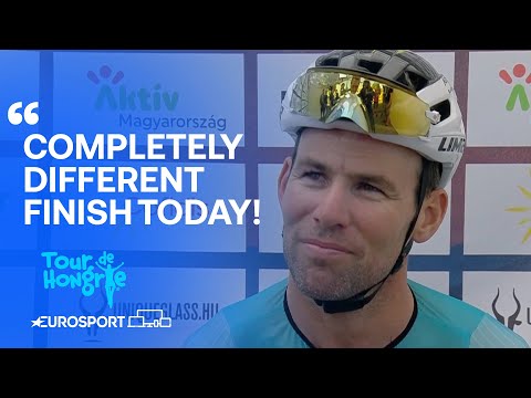 Mark Cavendish reacts after a thrilling Tour of Hungary Stage 2 🇭🇺