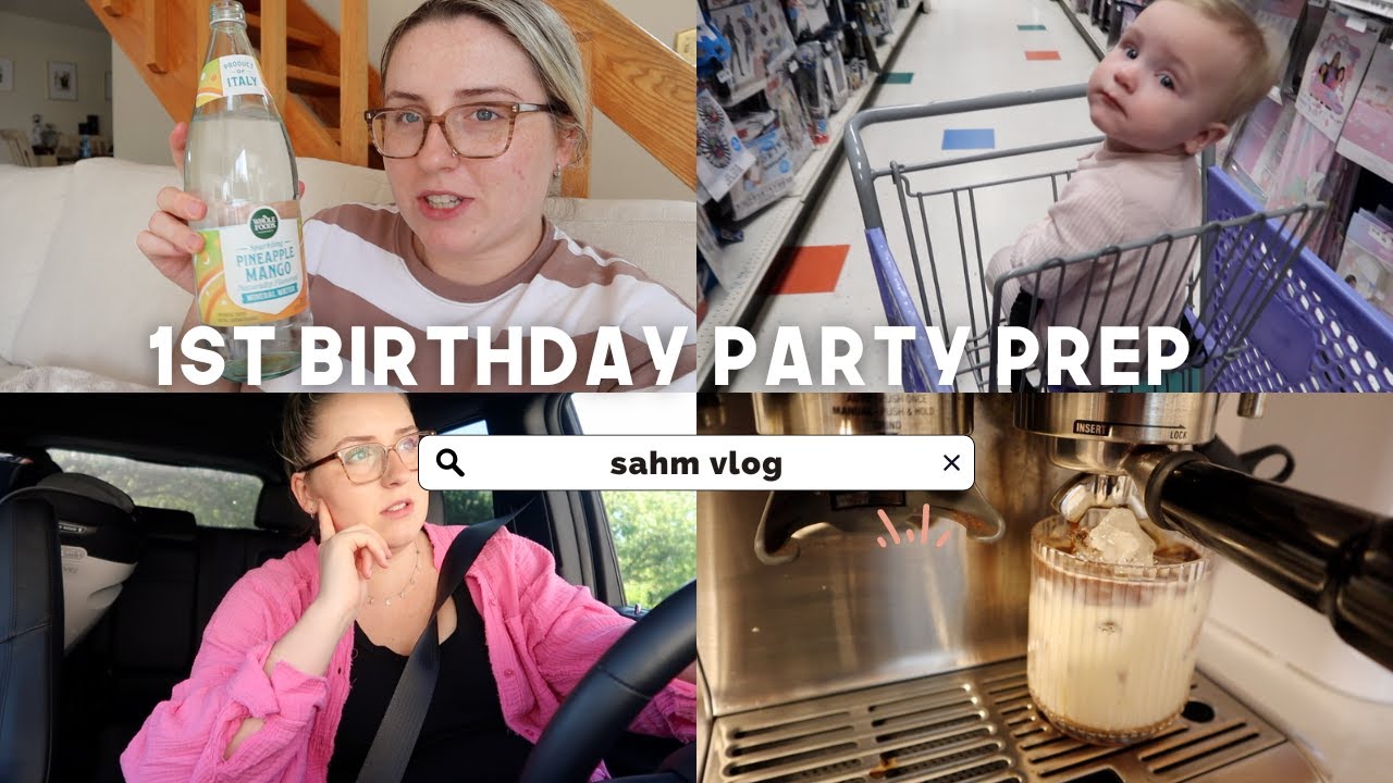 FIRST BIRTHDAY PARTY PREP, WHAT I EAT IN A DAY | STAY AT HOME MOM DAY IN THE LIFE VLOG