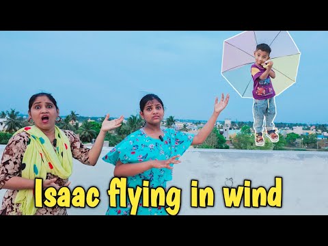 Isaac flying in wind 😳 | comedy video | funny video | Prabhu sarala lifestyle