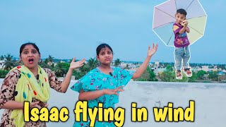 Isaac flying in wind 😳 | comedy video | funny video | Prabhu sarala lifestyle