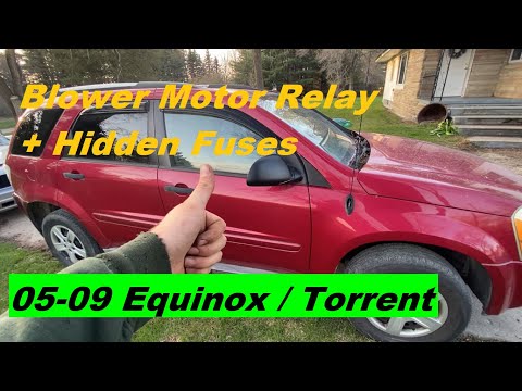 Blower Motor Relay Location Hidden Fuses and Relays Chevy Equinox 2005 2006 2007 2008 2009 05-09